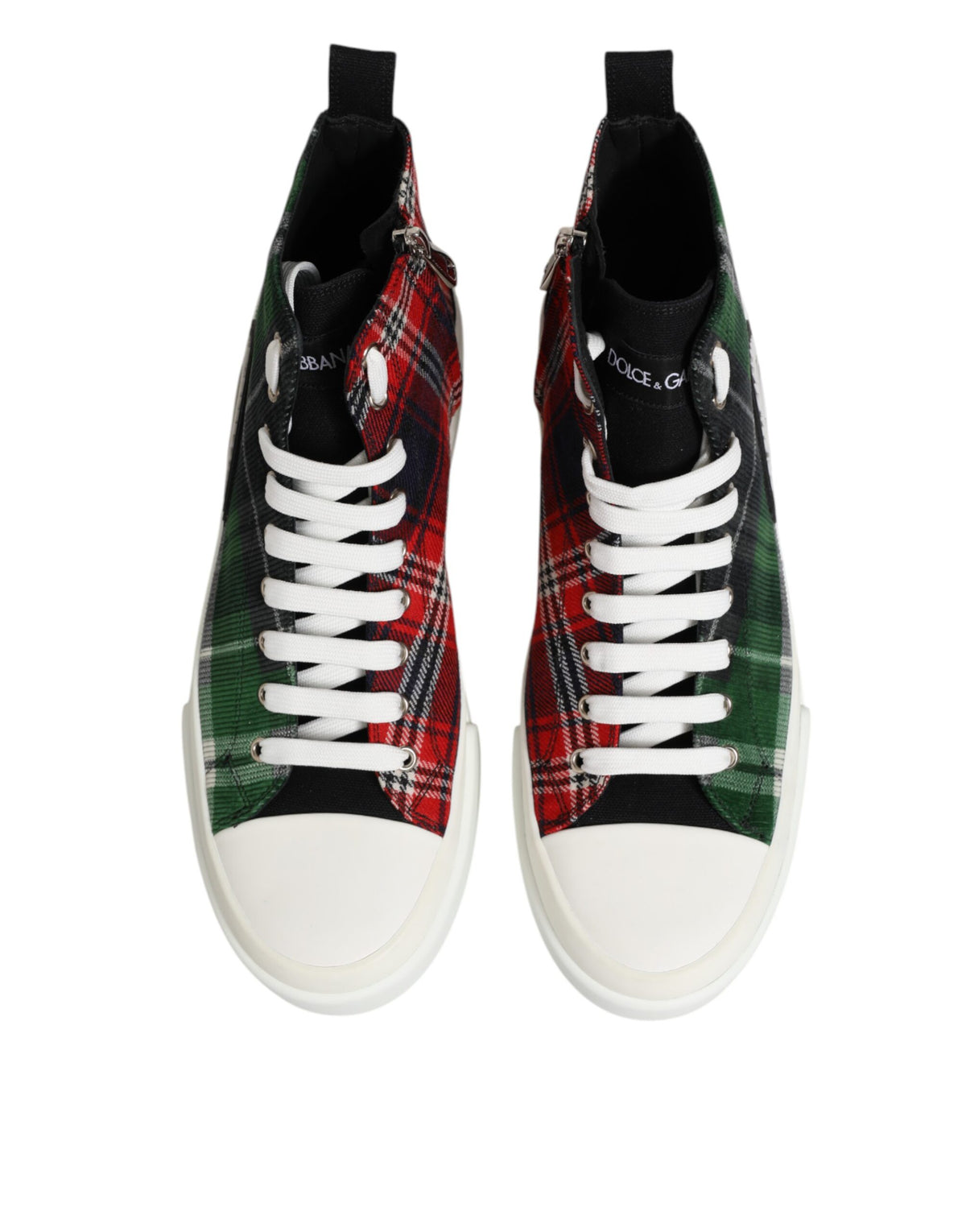 Dolce & Gabbana Multicolor Cotton High Top Men Sneakers Men's Shoes