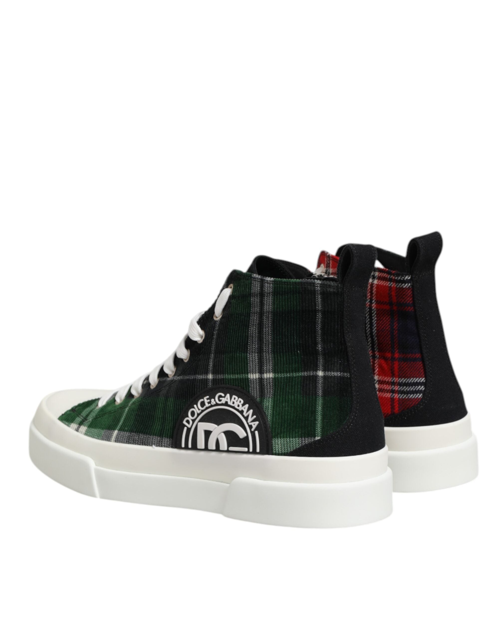 Dolce & Gabbana Multicolor Cotton High Top Men Sneakers Men's Shoes