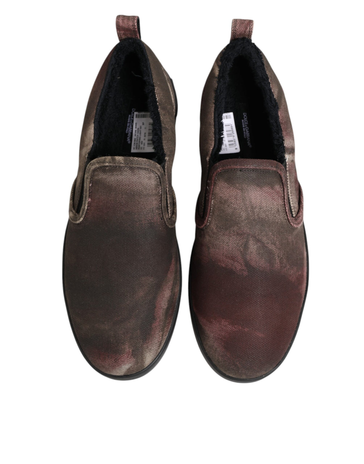 Dolce & Gabbana Multicolor Cotton Low Top Slip On Men Sneakers Men's Shoes
