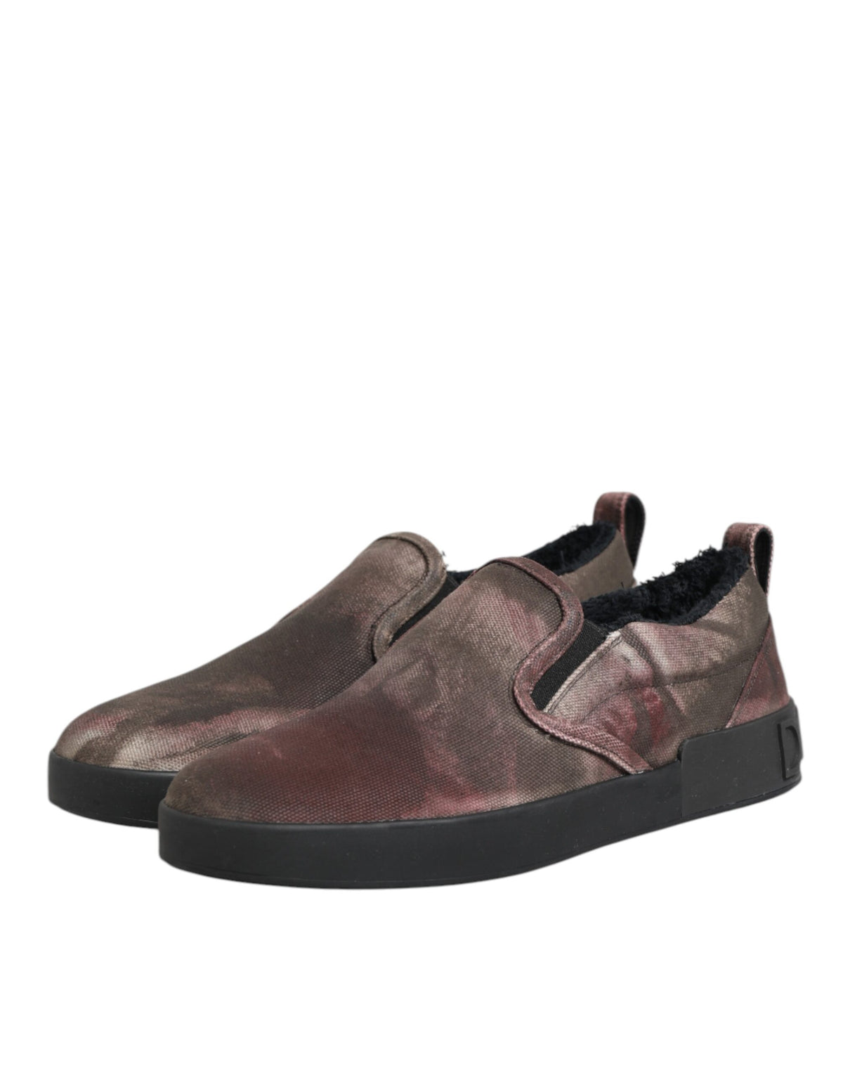 Dolce & Gabbana Multicolor Cotton Low Top Slip On Men Sneakers Men's Shoes