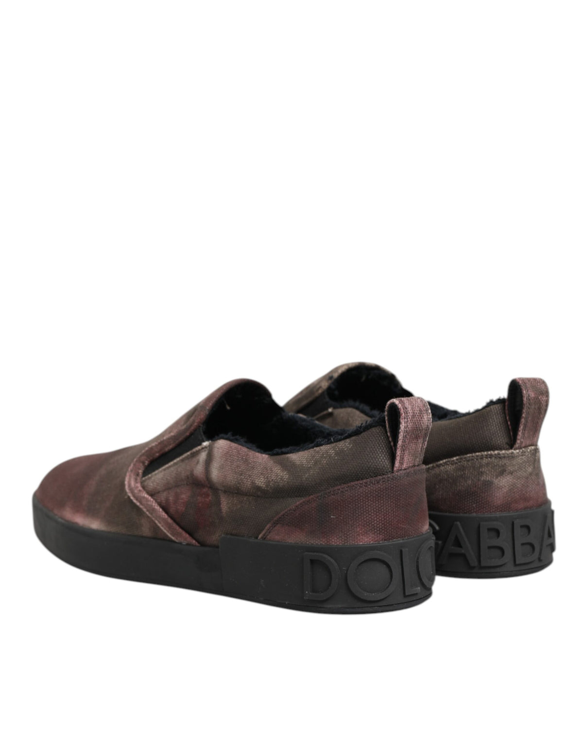 Dolce & Gabbana Multicolor Cotton Low Top Slip On Men Sneakers Men's Shoes
