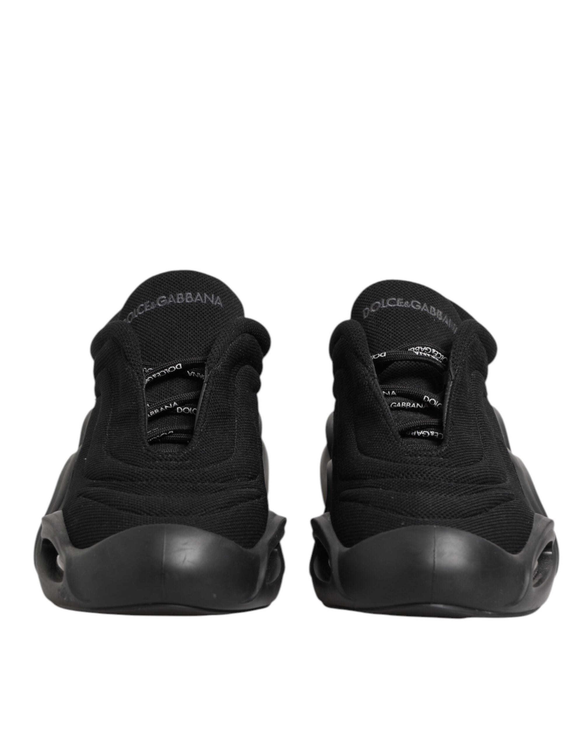 Dolce & Gabbana Black Lace Up Wave Low Top Men Sneaker Men's Shoes