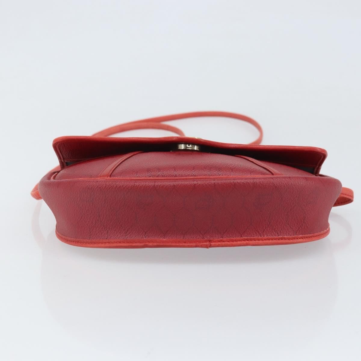 Christian Dior Vintage Honeycomb Flap Coated Canvas Red Pvc Shoulder Bag Bag (Pre-Owned)