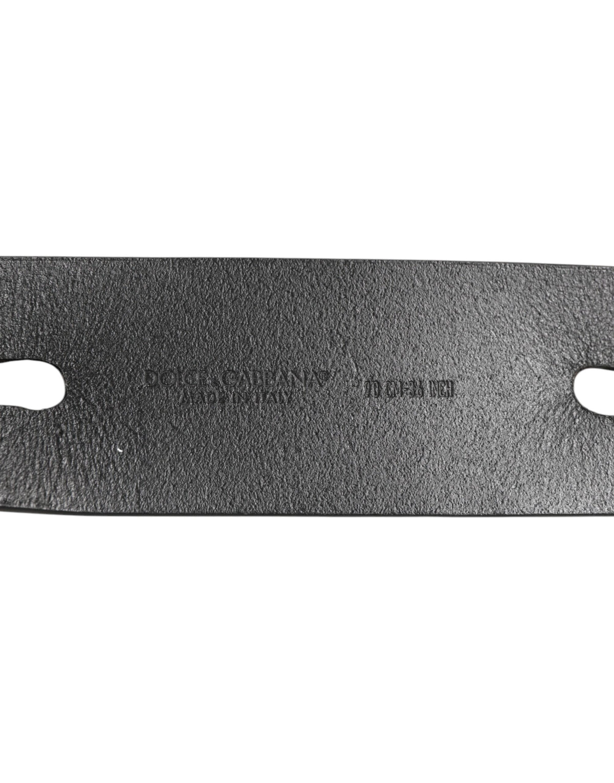 Dolce & Gabbana Black Double Strap Leather Silver Buckle Men's Belt