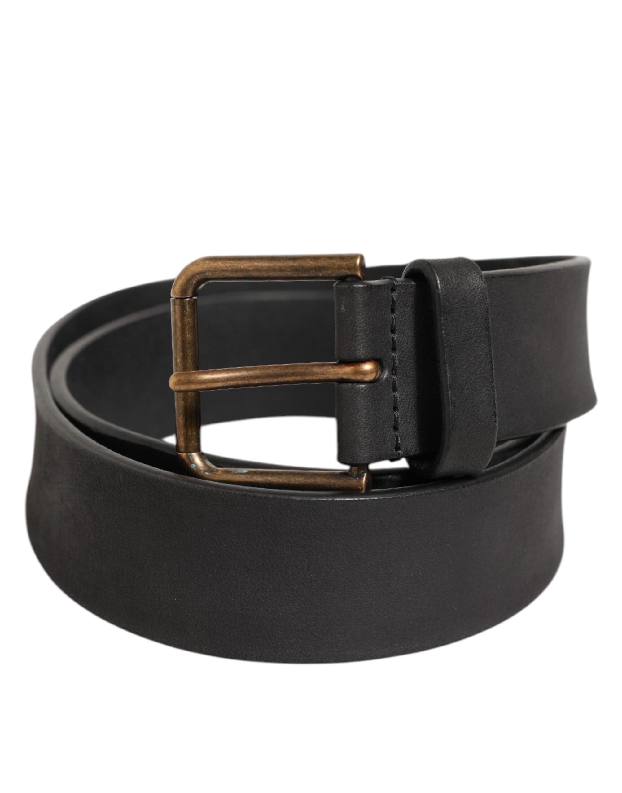 Dolce & Gabbana Black Leather Metal Buckle Classic Men Men's Belt