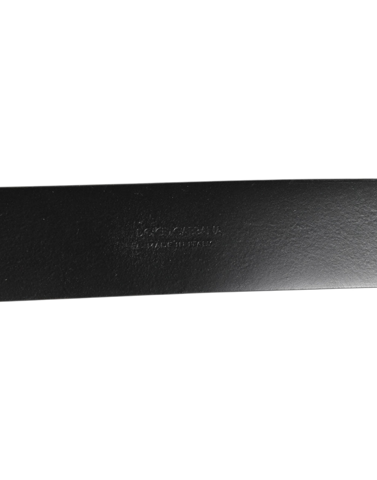 Dolce & Gabbana Black Leather Side Rings Brass Buckle Men's Belt