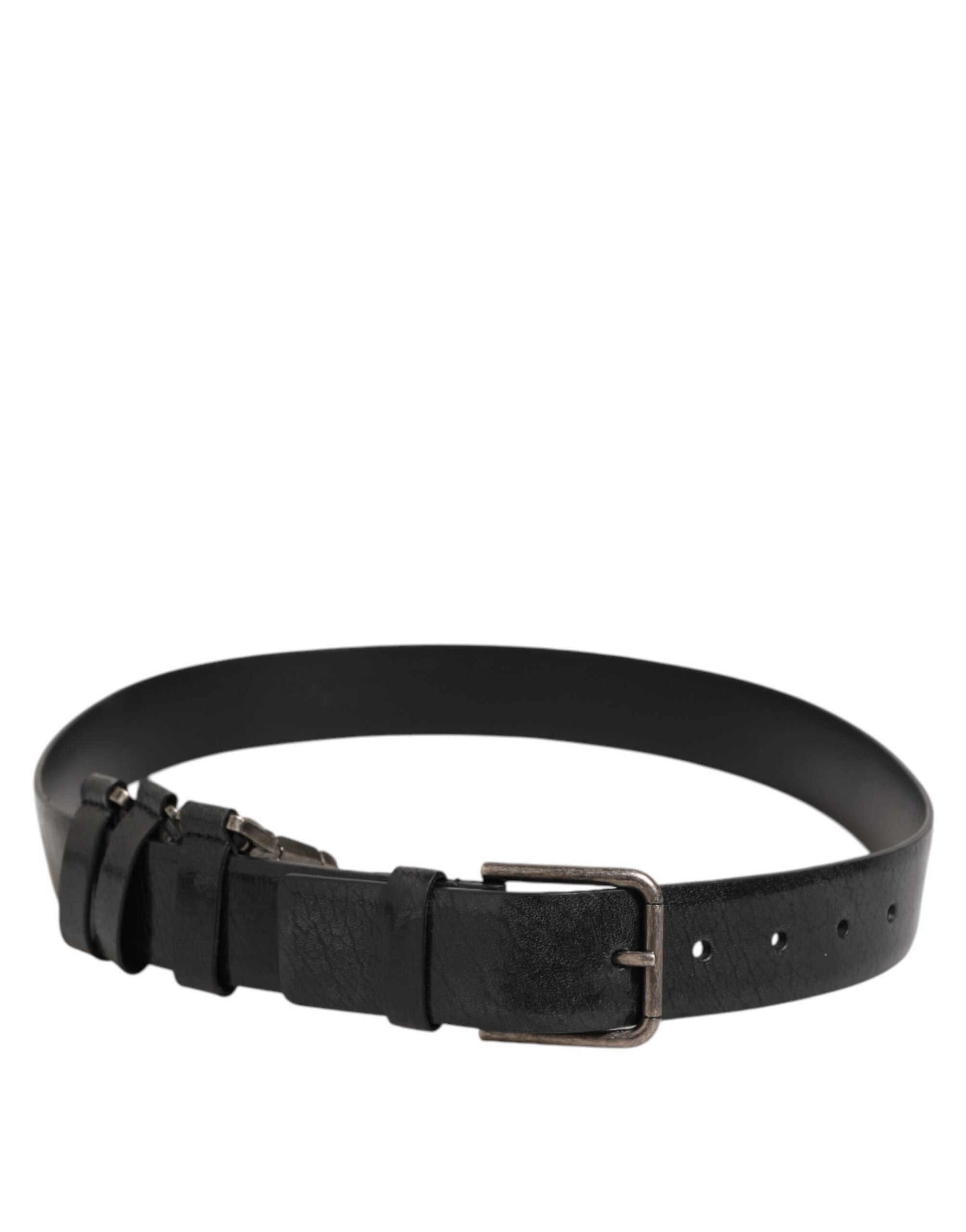 Dolce & Gabbana Black Key Ring Clip Attachments Buckle Men's Belt