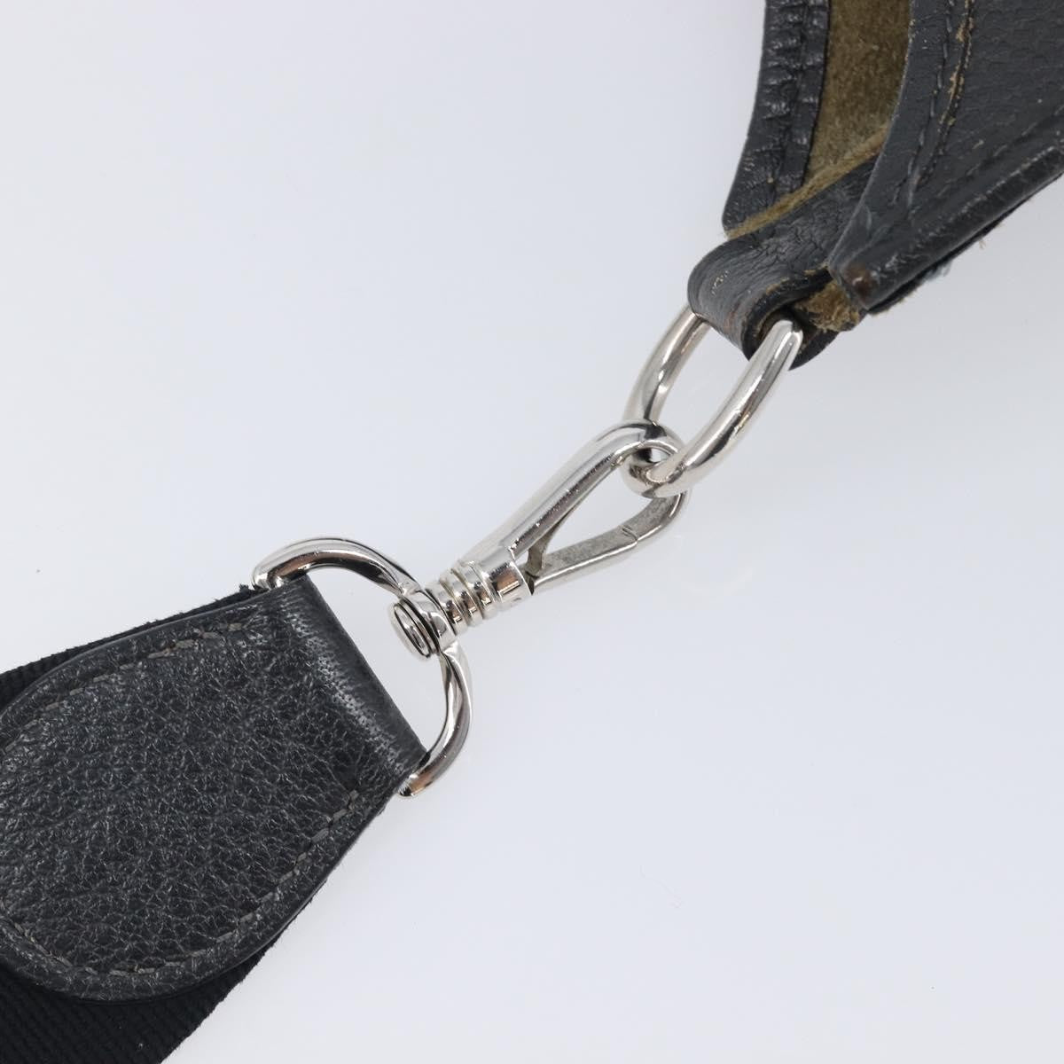 Hermes Evelyne Bag Gen I Clemence Black Leather Handbag (Pre-Owned)