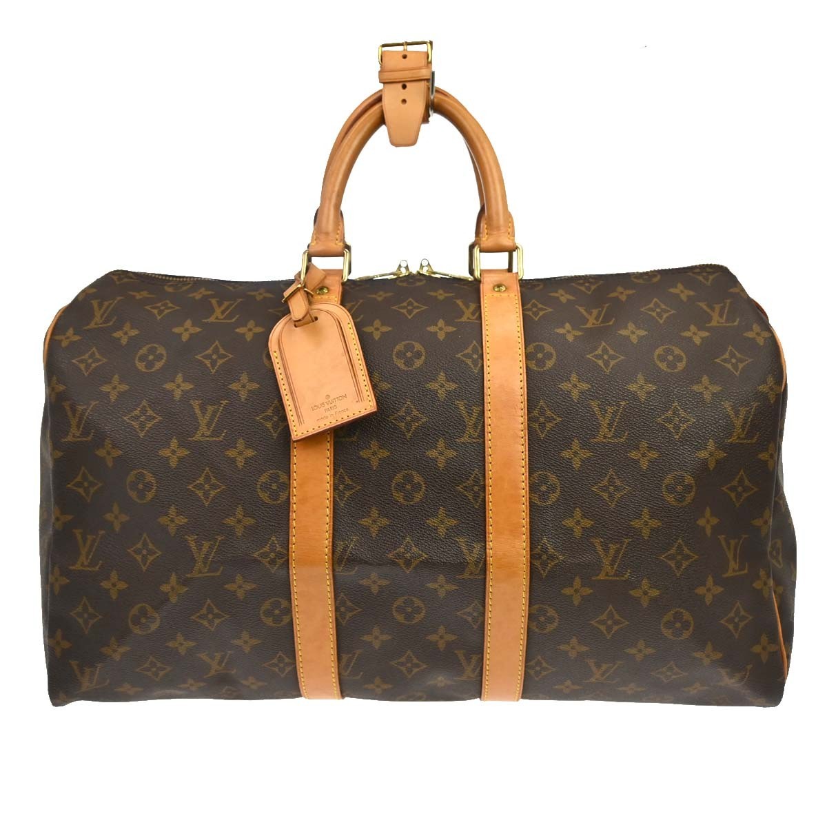 Louis Vuitton Keepall Monogram Canvas Brown Canvas Travel Bag Bag (Pre-Owned)