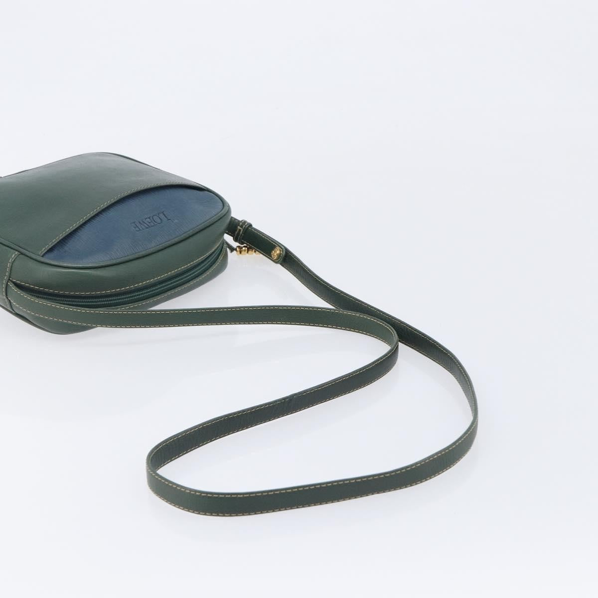 Loewe Velazquez Shoulderbag Leather Green Leather Shoulder Bag Bag (Pre-Owned)