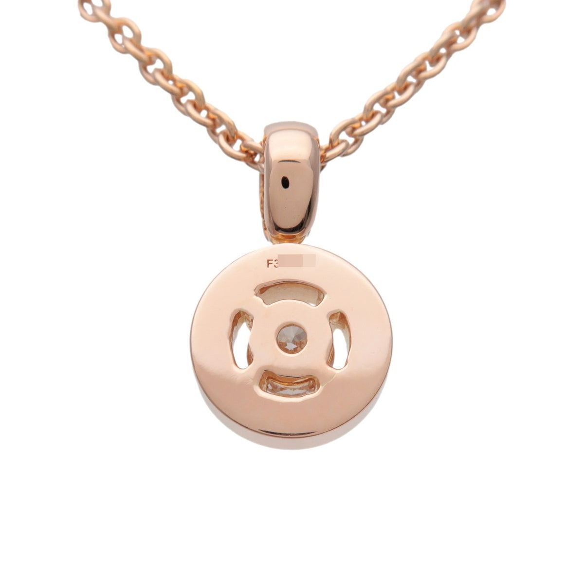 Bvlgari Bvlgari Bvlgari Solitaire Pendant 18K White Gold With Diamond Gold Rose_Gold Necklace Jewelry (Pre-Owned)
