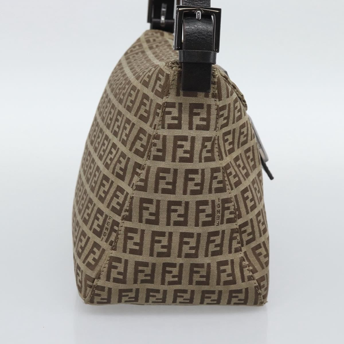Fendi Mamma Baguette Canvas Beige Canvas Handbag (Pre-Owned)