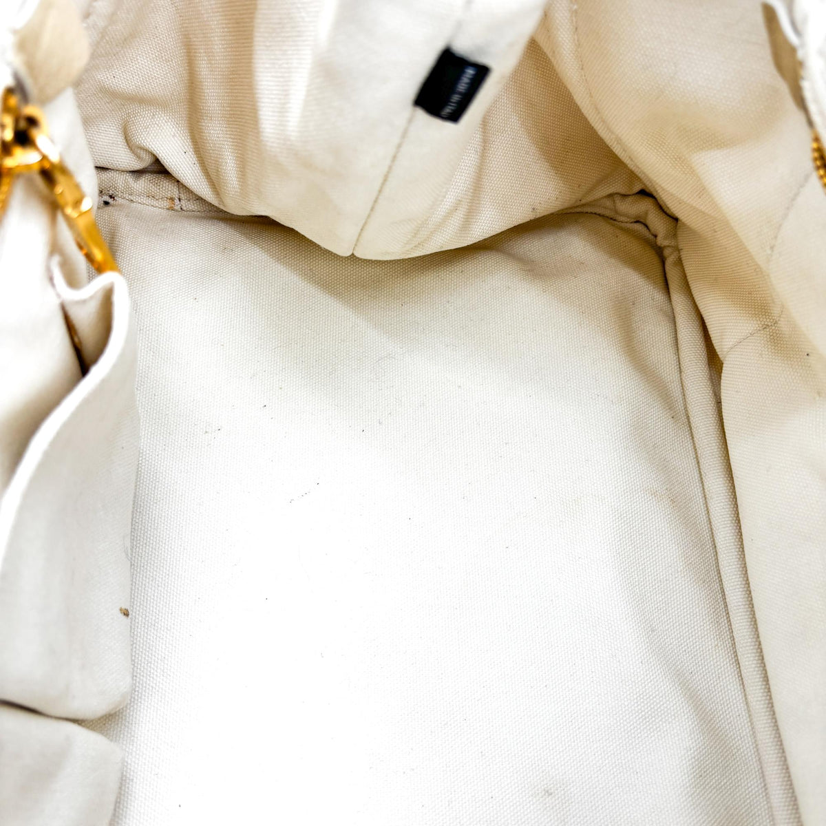 Prada Canapa Canvas Beige Canvas Tote Bag Bag (Pre-Owned)