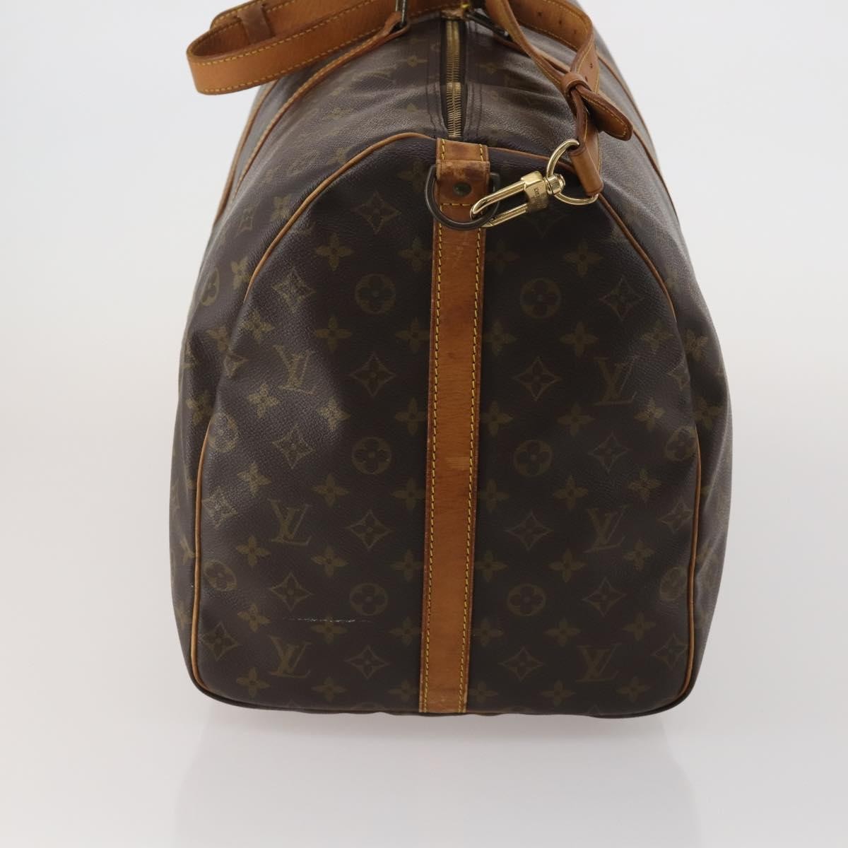 Louis Vuitton Keepall Bandouliere Monogram Canvas Brown Canvas Travel Bag Bag (Pre-Owned)