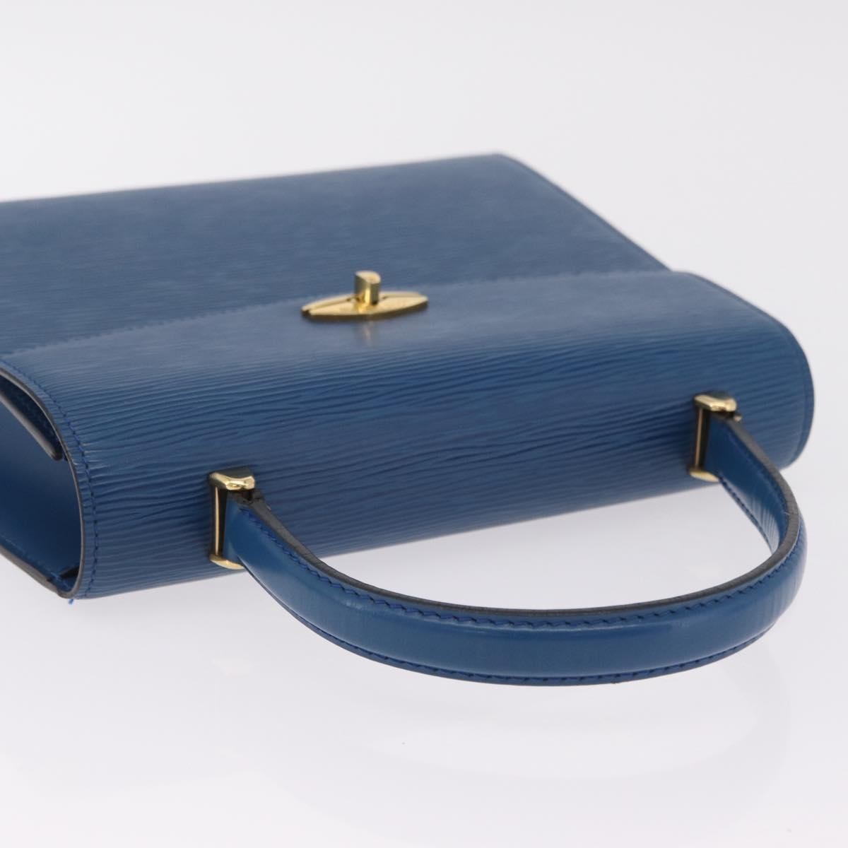 Louis Vuitton Malesherbes Epi Leather Blue Leather Handbag (Pre-Owned)