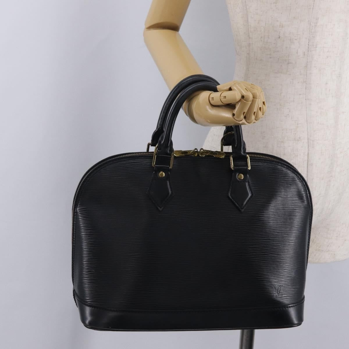 Louis Vuitton Alma Epi Leather Black Leather Handbag (Pre-Owned)