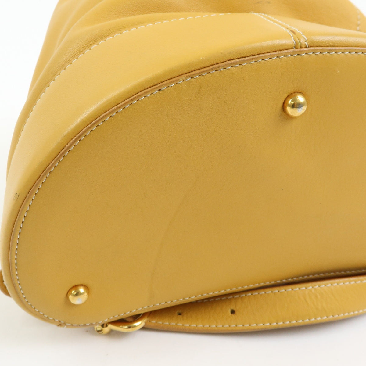 Loewe Anton Leather Yellow Leather Backpack Bag (Pre-Owned)