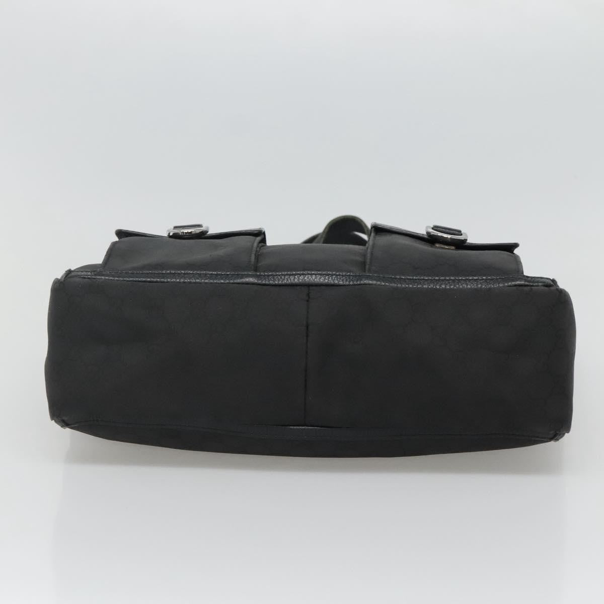 Gucci Abbey Pocket Tote Gg Canvas And Leather Black Canvas Tote Bag Bag (Pre-Owned)