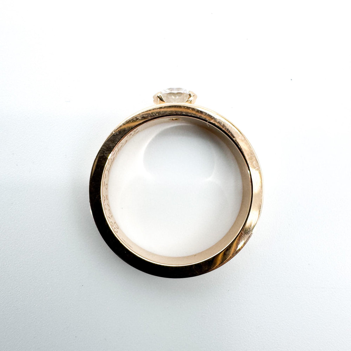 Cartier Love Solitaire 18K Rose Gold And Diamond Gold Rose_Gold Ring Jewelry (Pre-Owned)