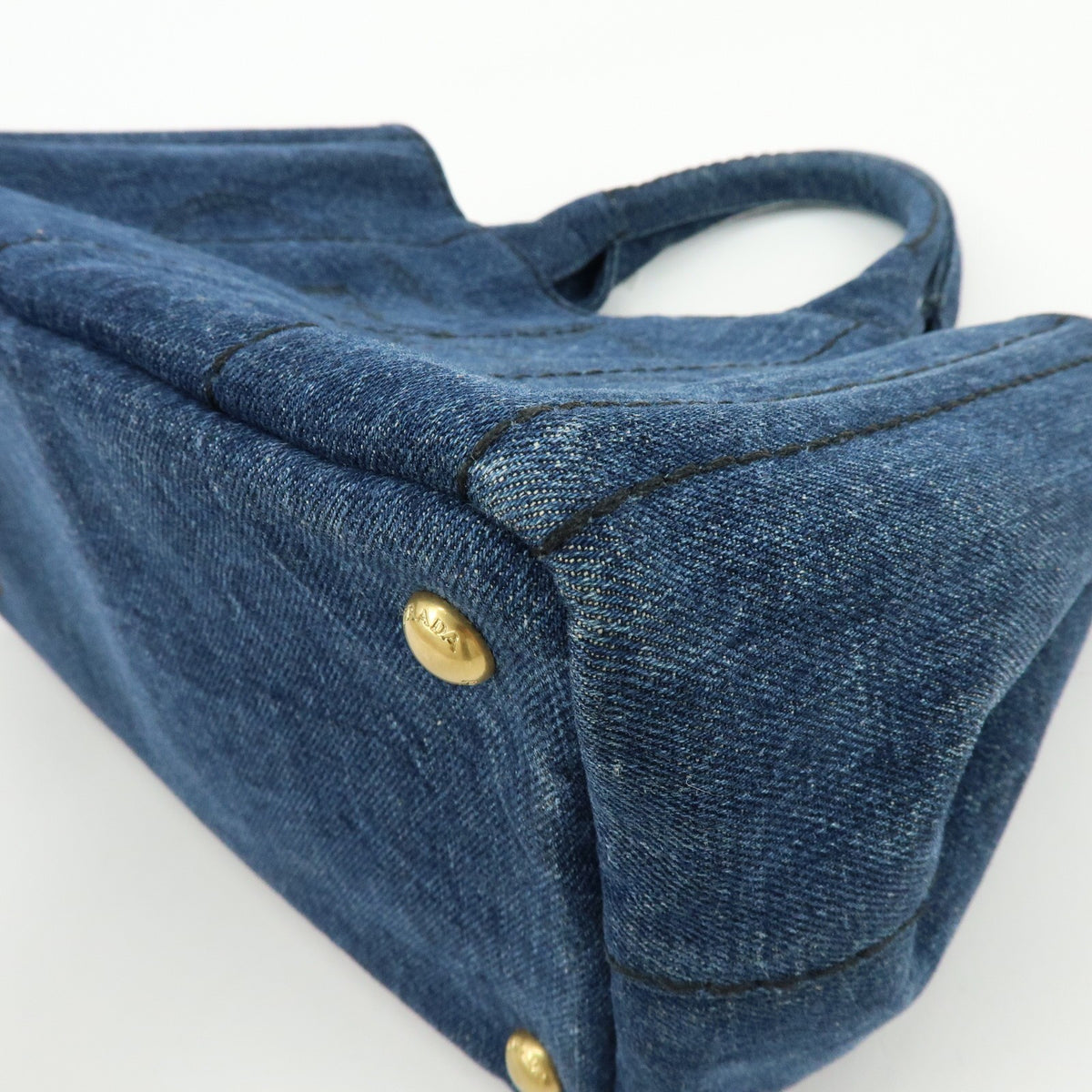 Prada Canapa Convertible Denim Blue Denim_Jeans Tote Bag Bag (Pre-Owned)