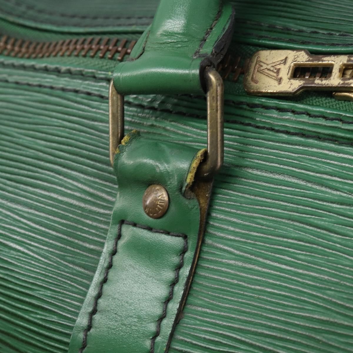 Louis Vuitton Keepall Epi Leather Green Leather Travel Bag Bag (Pre-Owned)