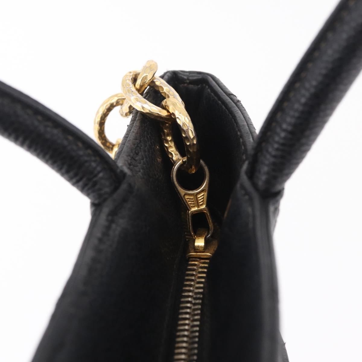 Chanel Medallion Quilted Caviar Black Calfskin Tote Bag Bag (Pre-Owned)