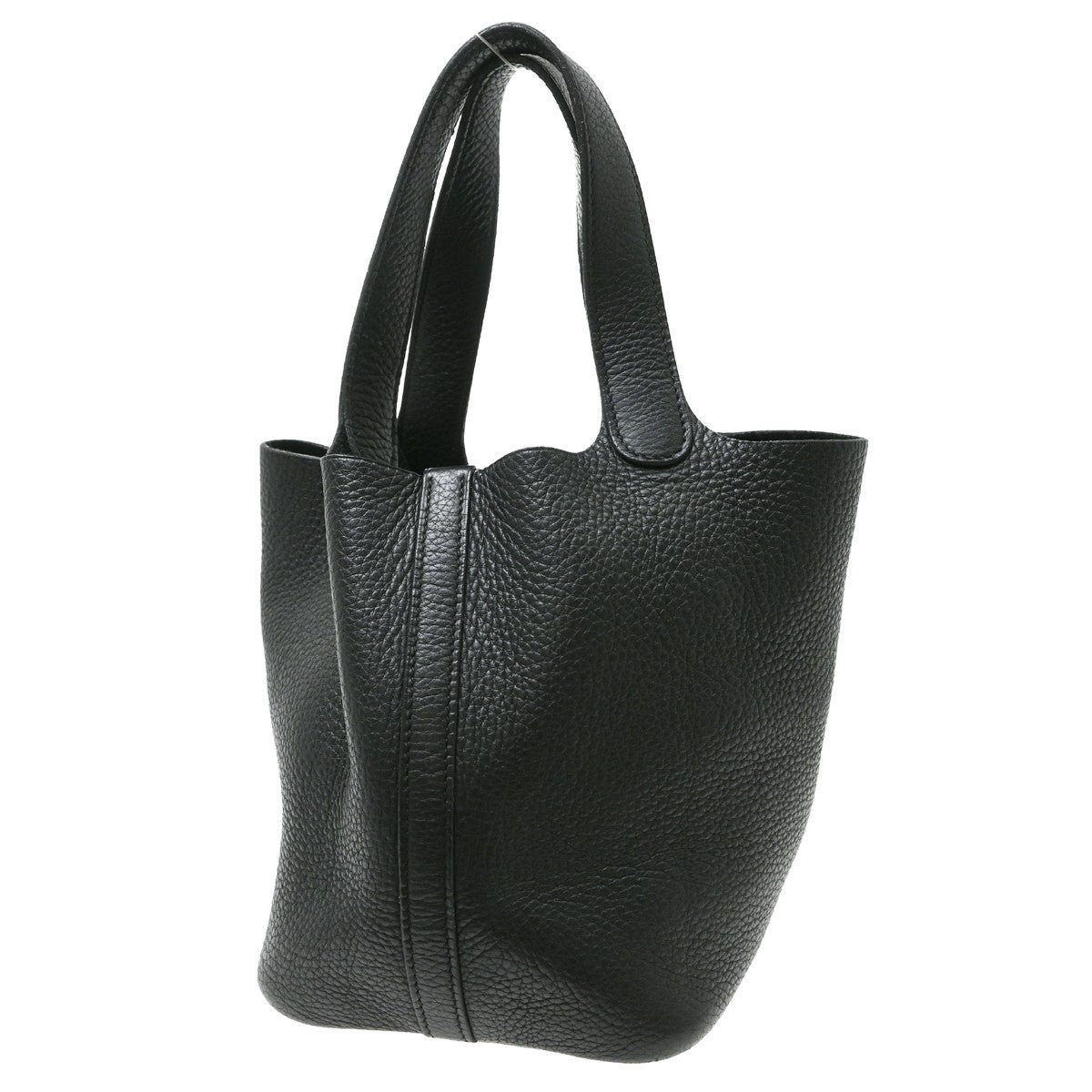 Hermes Picotin Clémence Black Leather Handbag (Pre-Owned)