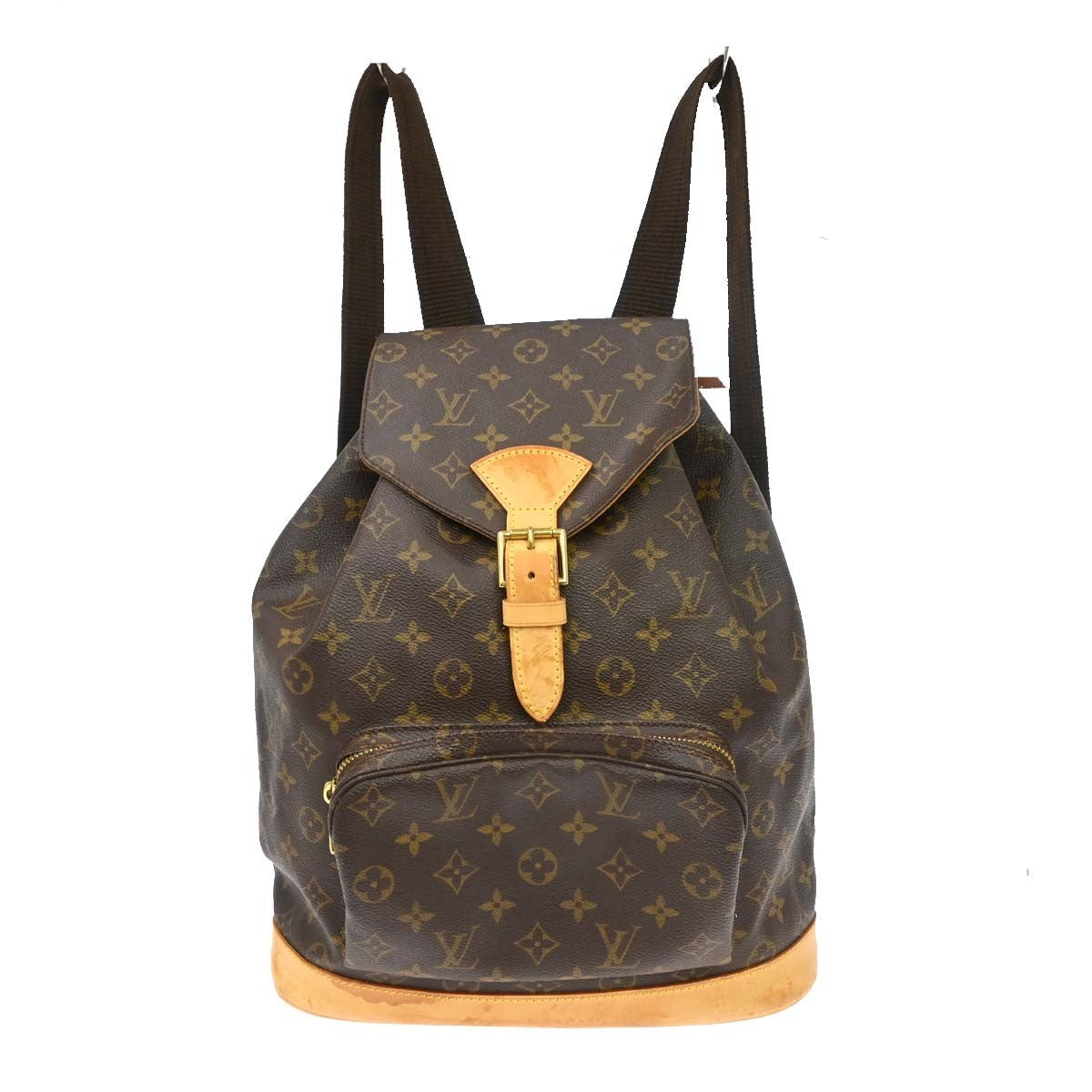 Louis Vuitton Vintage Montsouris Monogram Canvas Brown Canvas Backpack Bag (Pre-Owned)