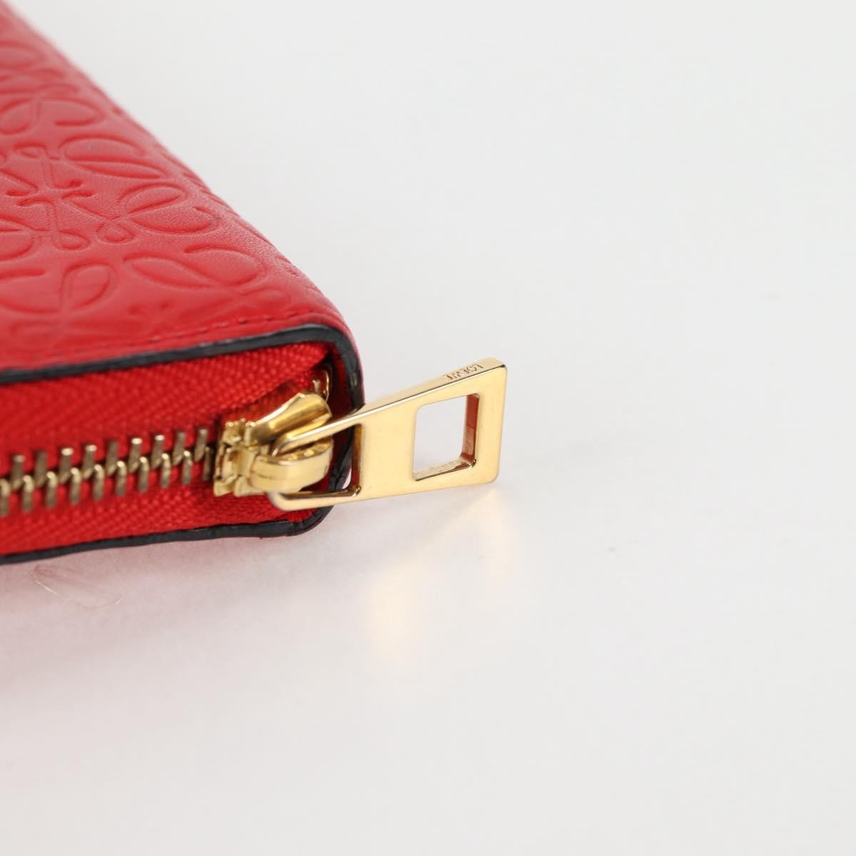 Loewe Anagram Leather Red Leather Wallets Accessory (Pre-Owned)