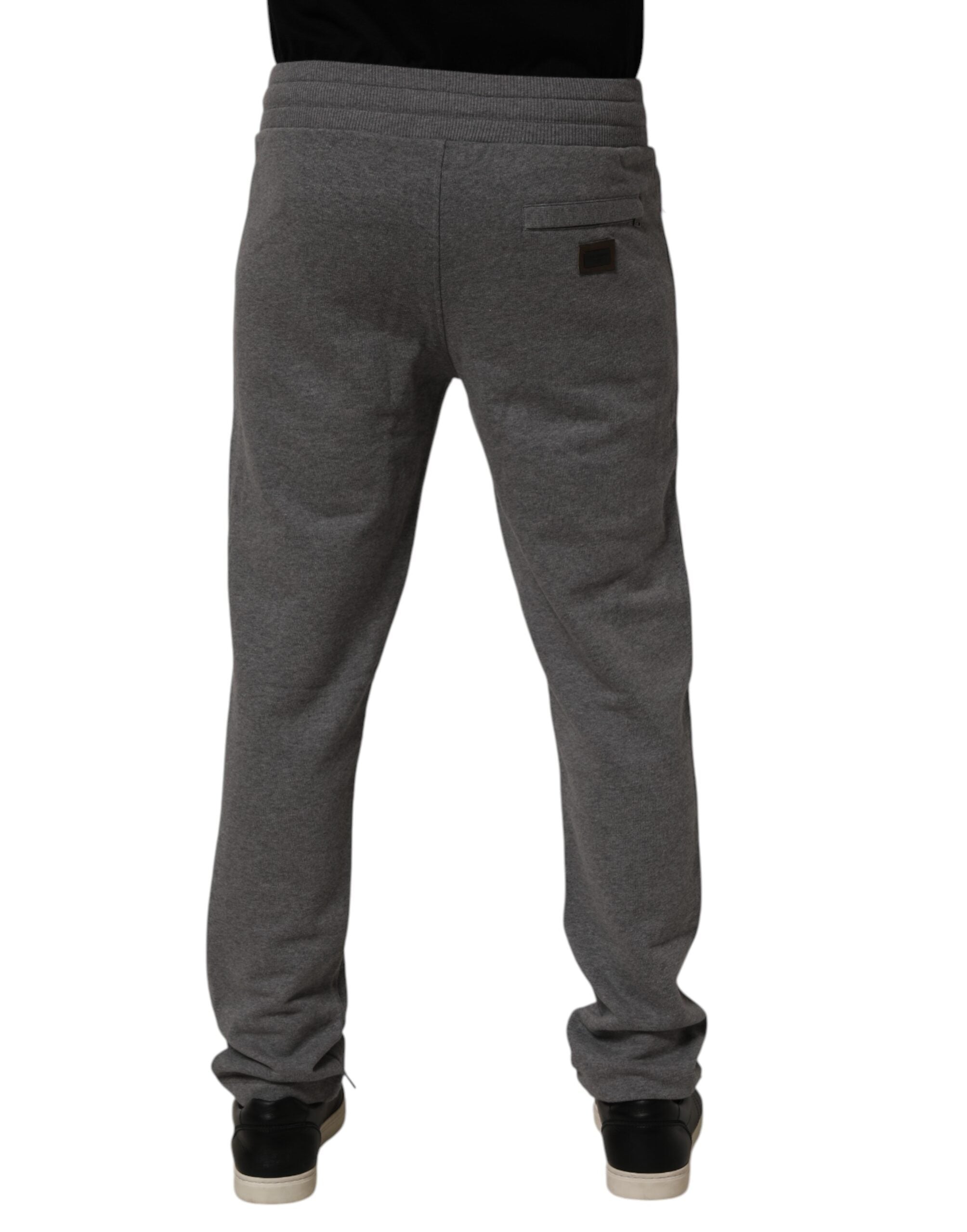 Dolce & Gabbana Gray Cotton Jogger SweatMen's Trouser Men's Pants