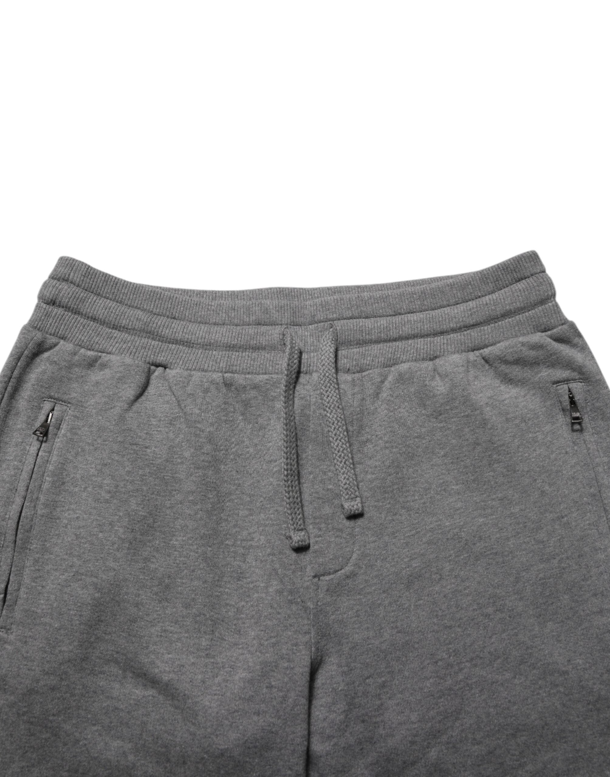 Dolce & Gabbana Gray Cotton Jogger SweatMen's Trouser Men's Pants