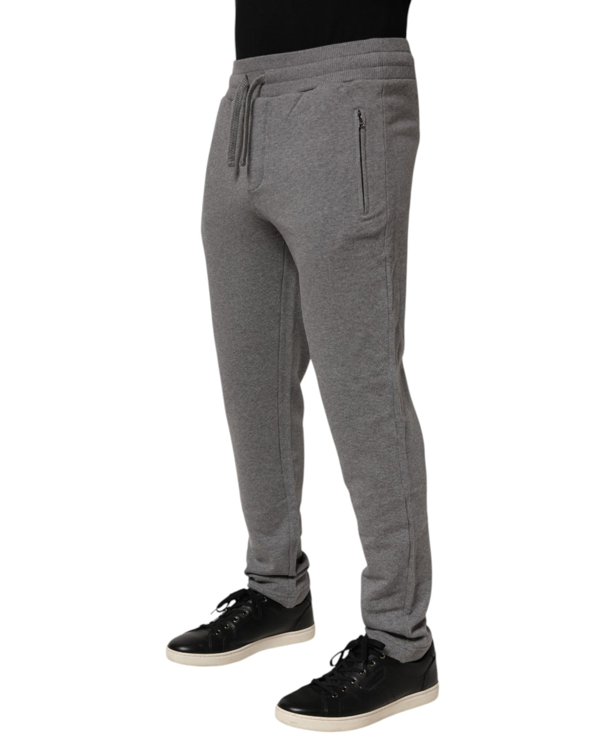 Dolce & Gabbana Cotton Jogger Sweatpants Trouser Men's Gray