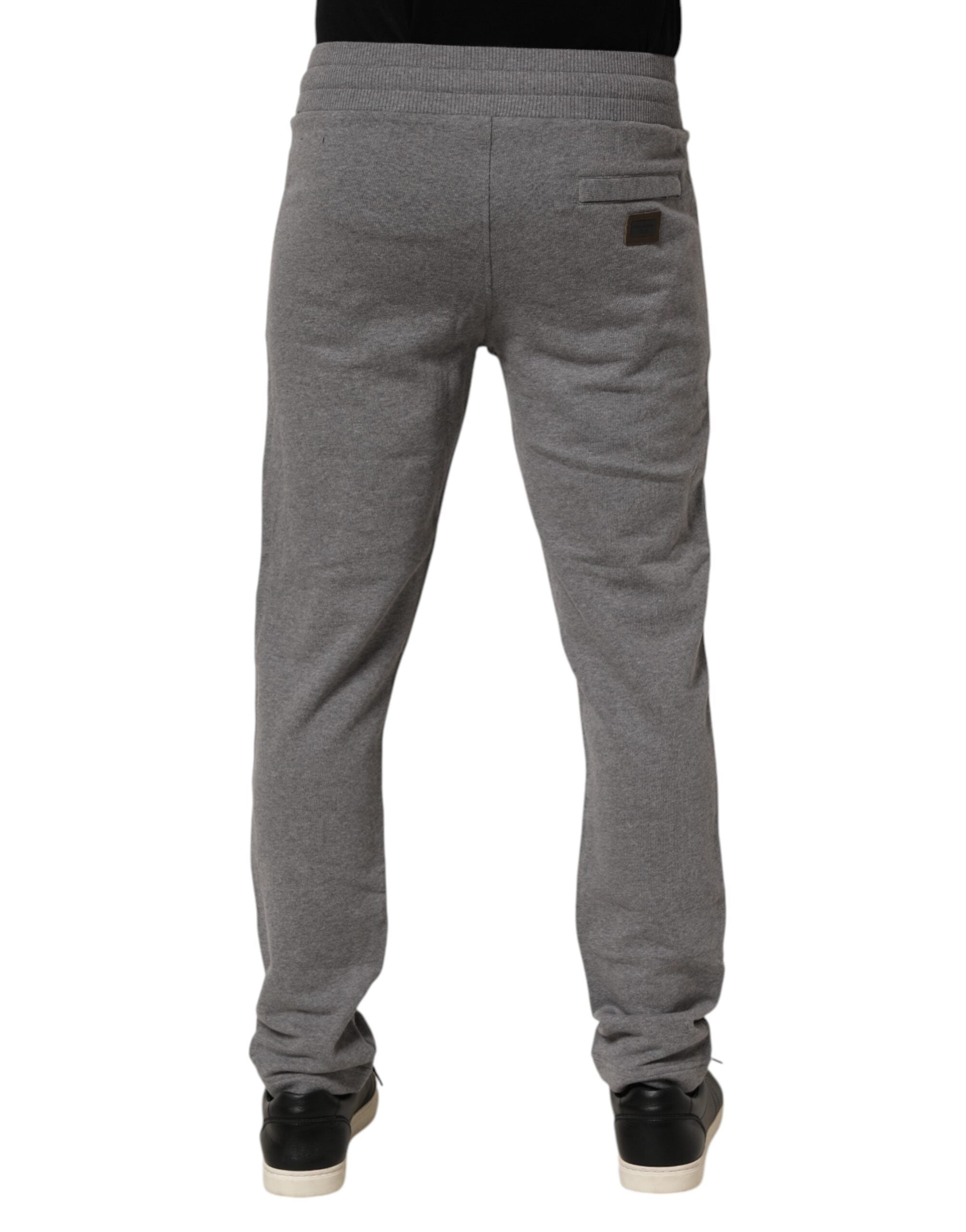 Dolce & Gabbana Cotton Jogger Sweatpants Trouser Men's Gray