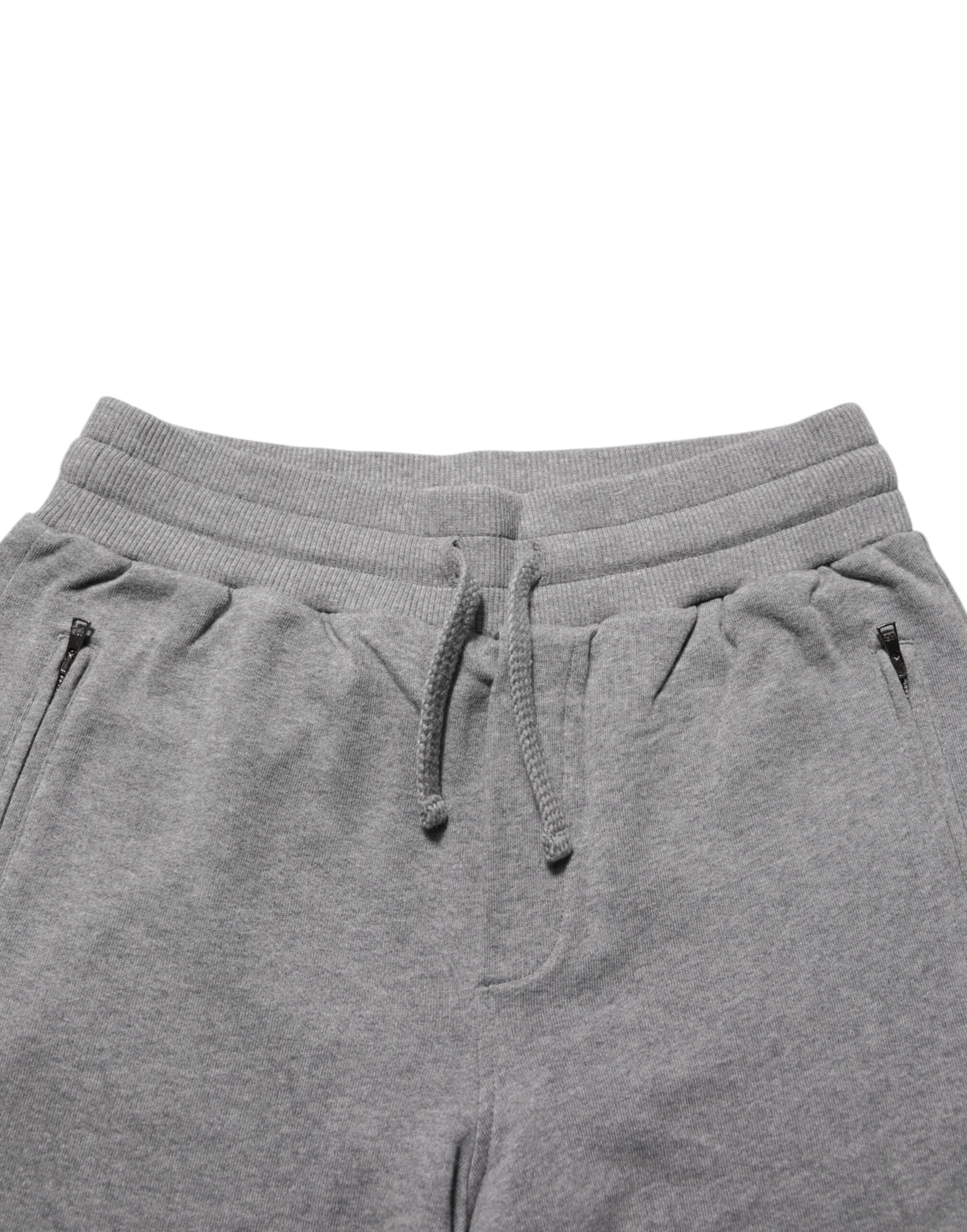 Dolce & Gabbana Cotton Jogger Sweatpants Trouser Men's Gray
