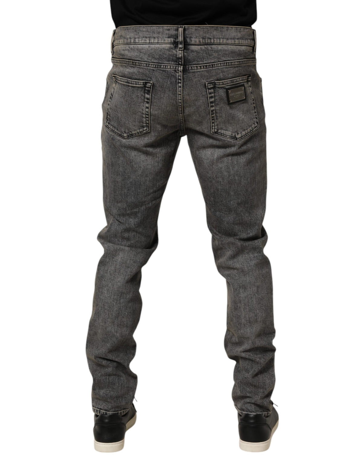 Dolce & Gabbana Gray Cotton Stretch Slim Fit Men Denim Men's Jeans