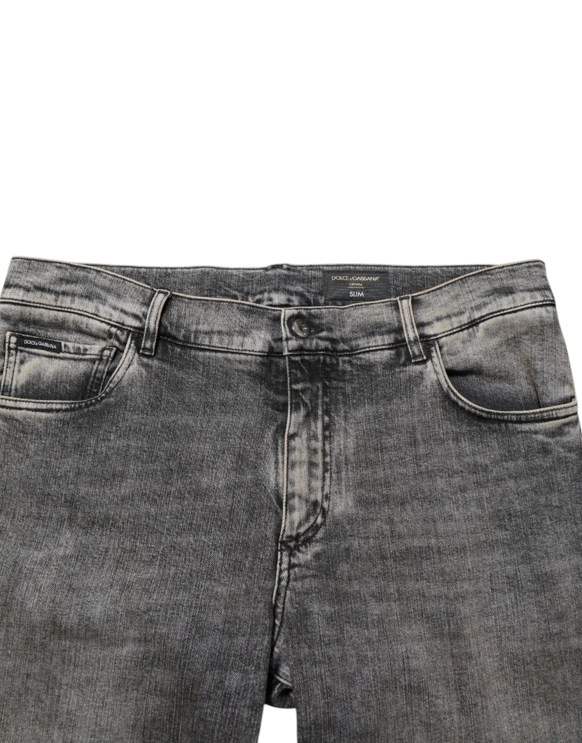 Dolce & Gabbana Gray Cotton Stretch Slim Fit Men Denim Men's Jeans