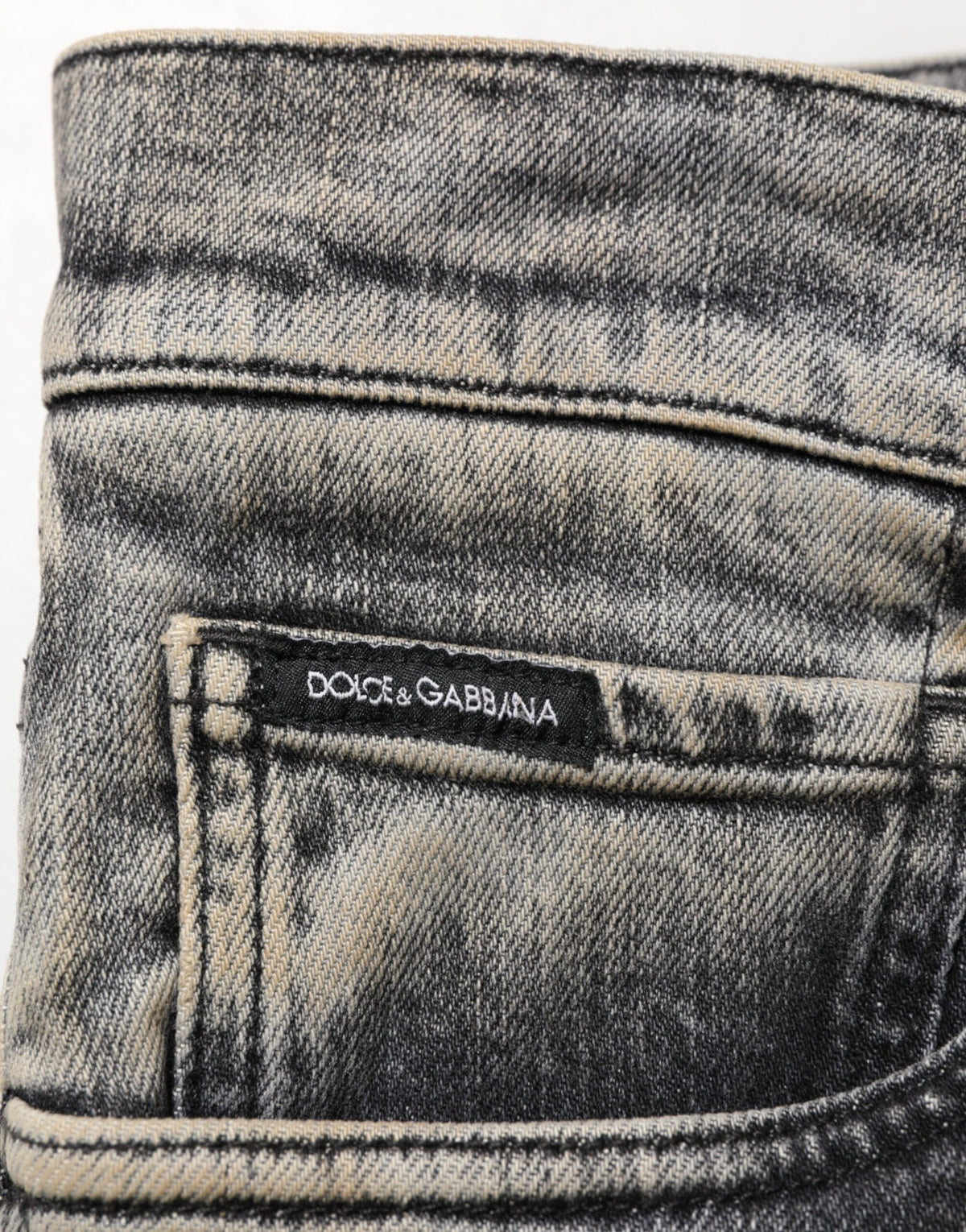 Dolce & Gabbana Gray Cotton Stretch Slim Fit Men Denim Men's Jeans