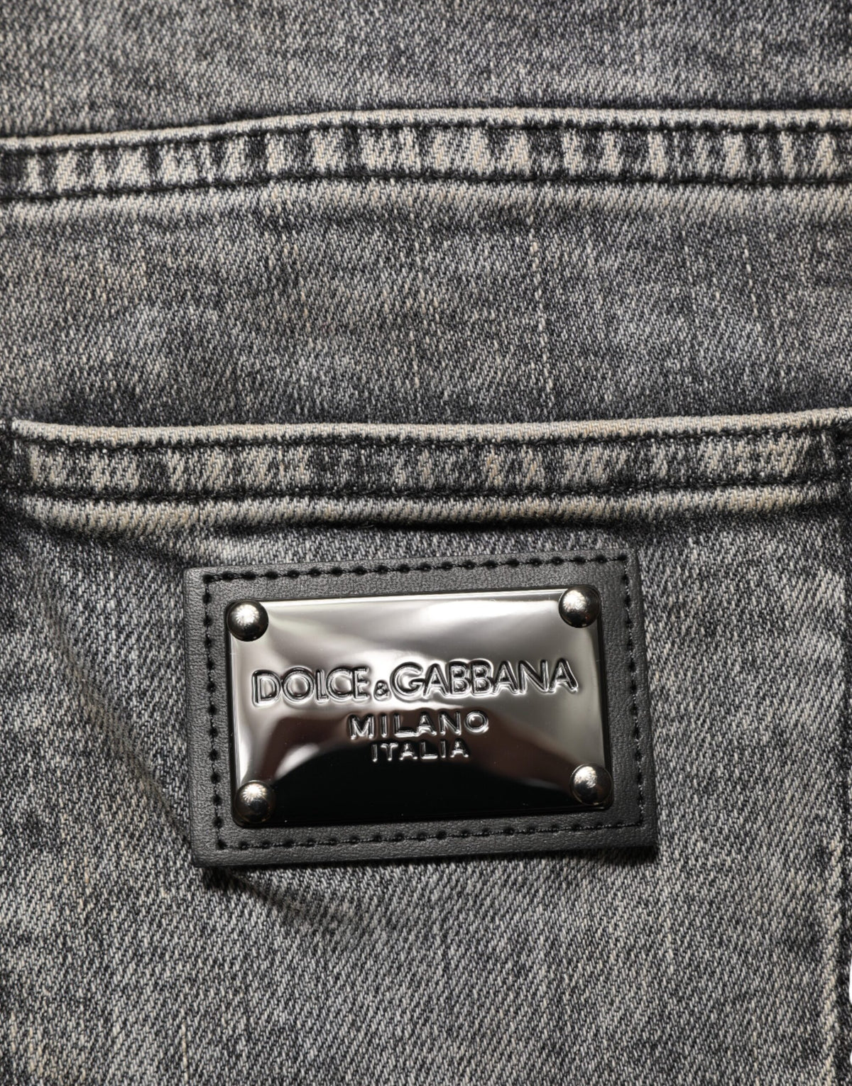 Dolce & Gabbana Gray Cotton Stretch Slim Fit Men Denim Men's Jeans