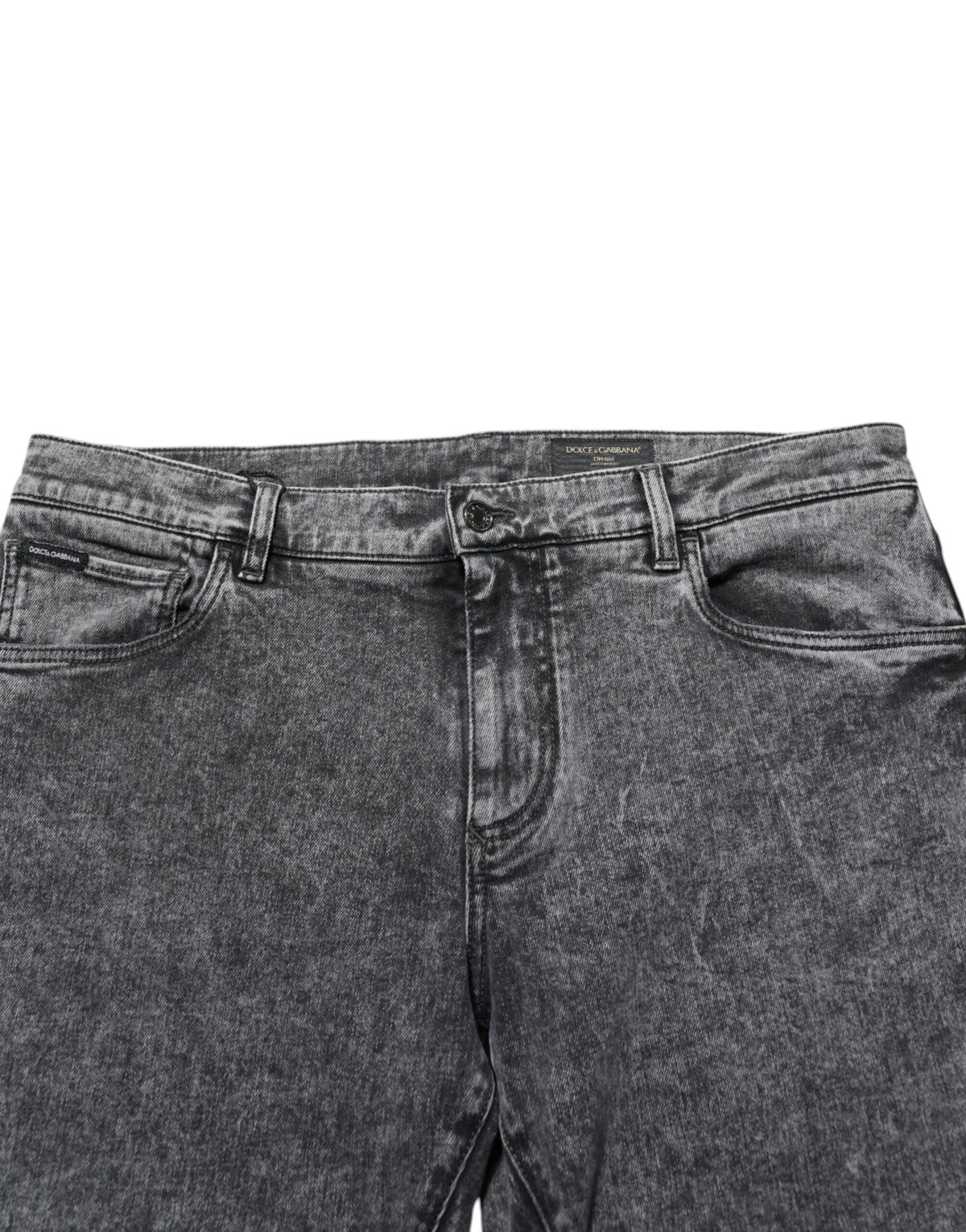 Dolce & Gabbana Gray Cotton Slim Fit Denim Trouser Men's Jeans