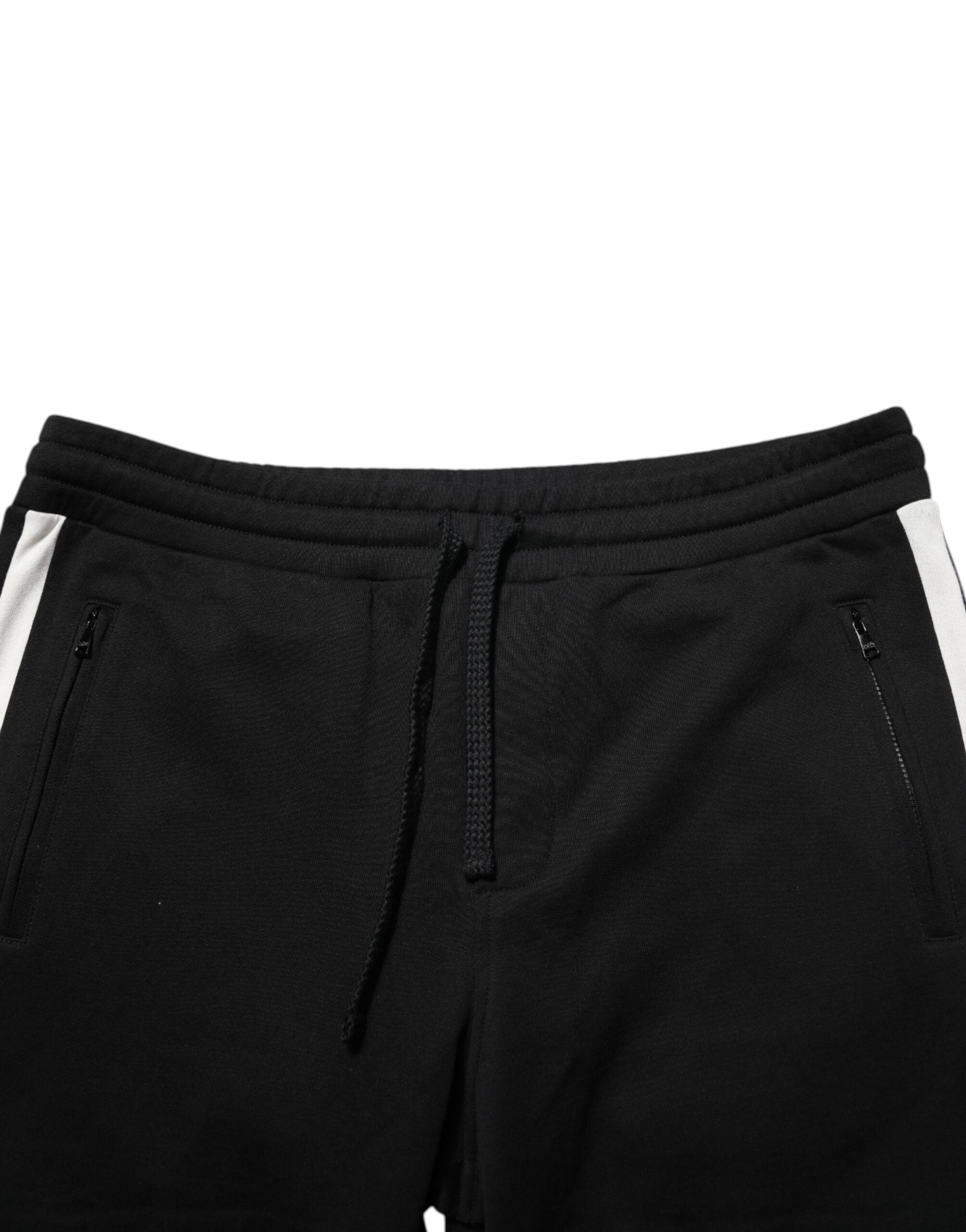 Dolce & Gabbana Black Cotton Jogger SweatMen's Trouser Men's Pants