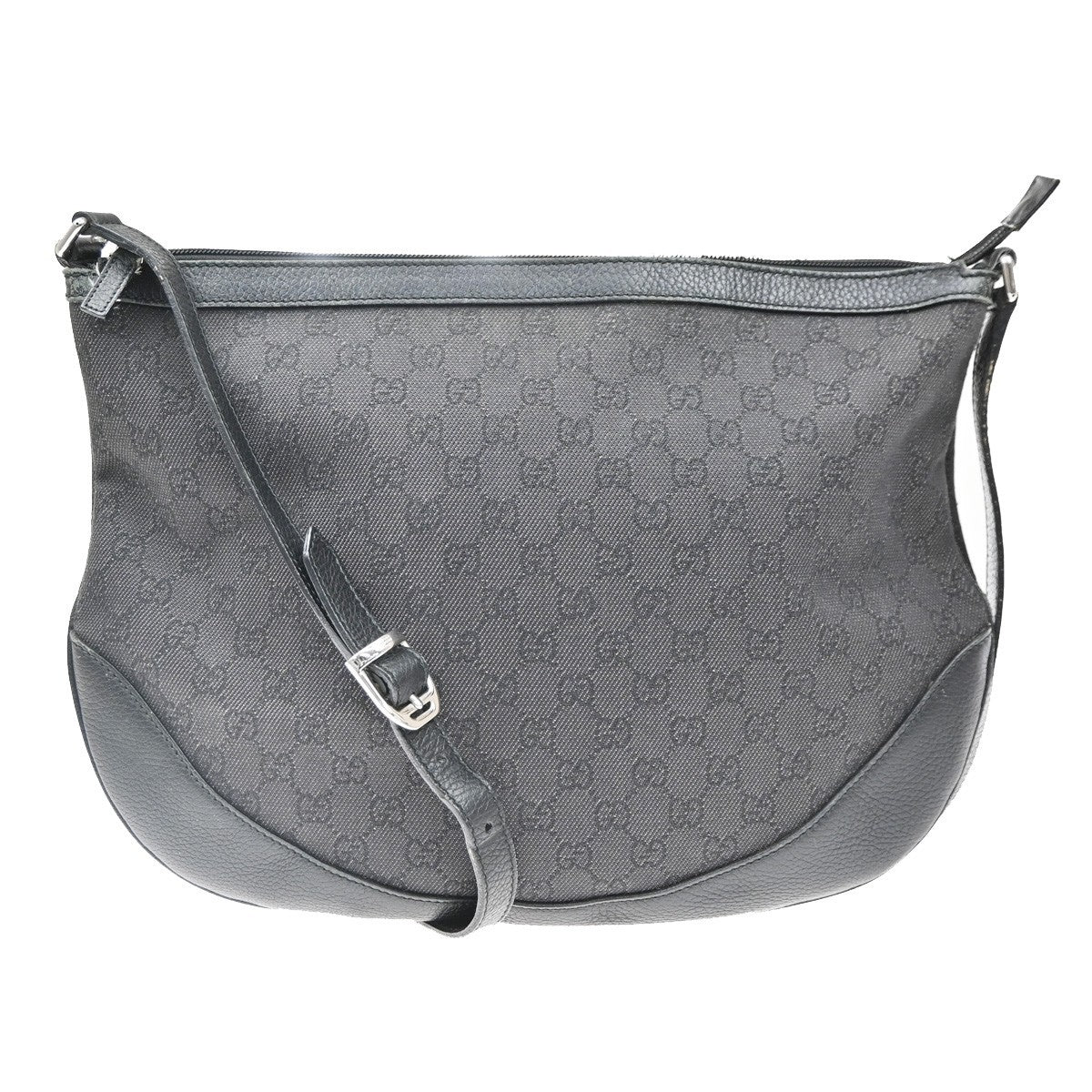 Gucci Shoulder Canvas Black Canvas Shoulder Bag Bag (Pre-Owned)