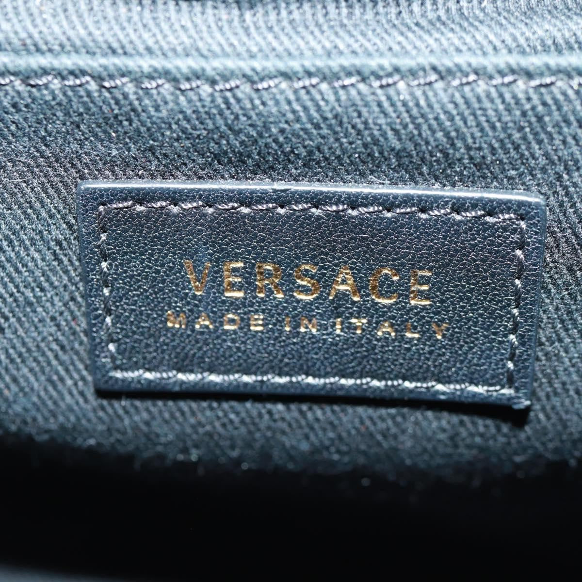 Versace Medusa Padlock Icon Top Handle Quilted Leather Black Leather Shoulder Bag Bag (Pre-Owned)