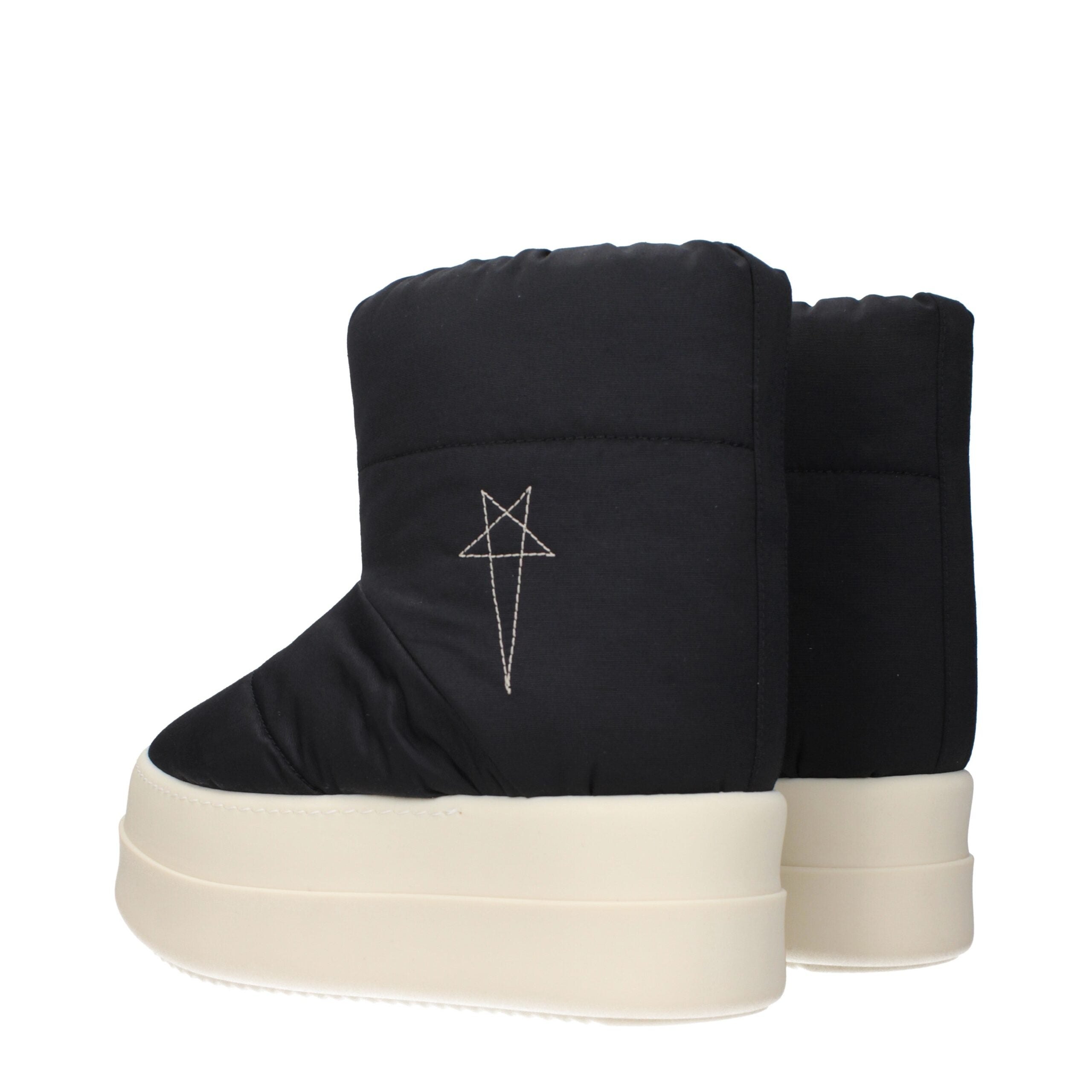 Rick Owens Black Fabric Ankle Women's Boots