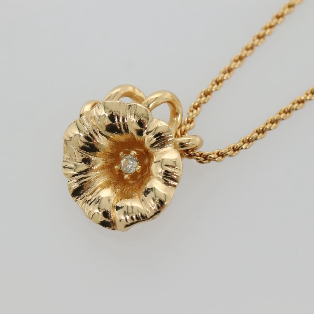Christian Dior Logo Flower Metal Gold Metal Jewelry (Pre-Owned)