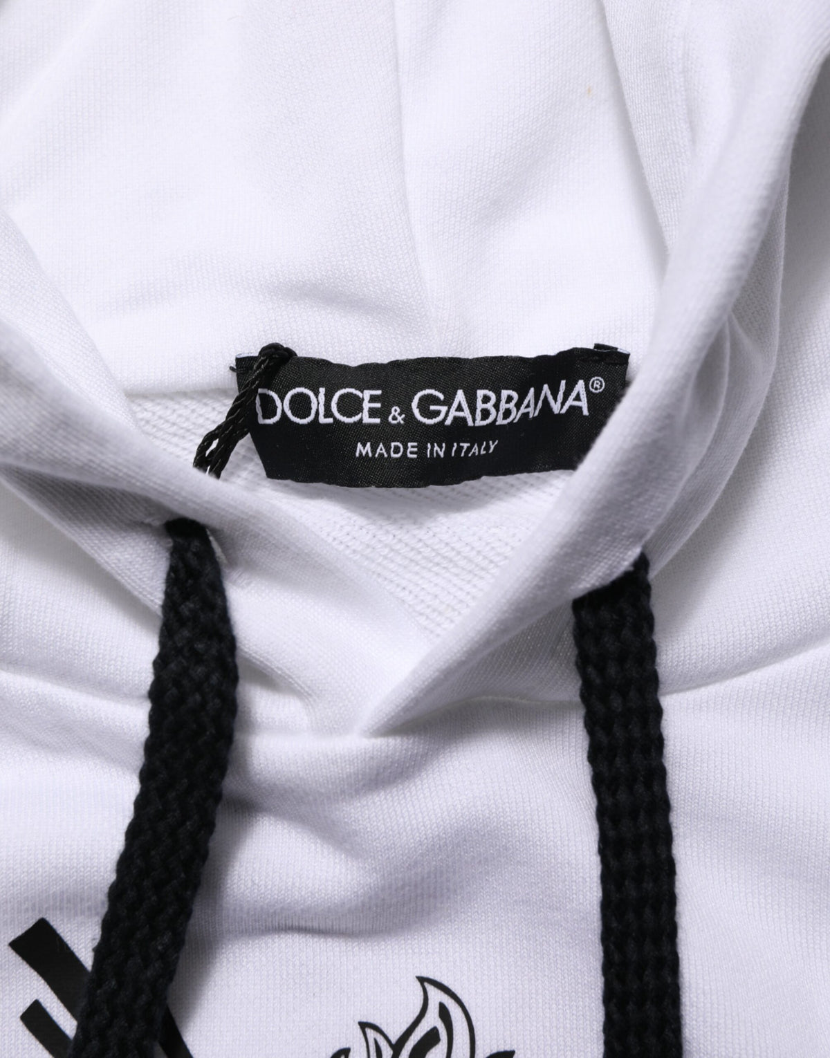 Dolce & Gabbana White Sacred Heart Hooded Sweatshirt Men's Sweater (Pre-Owned)