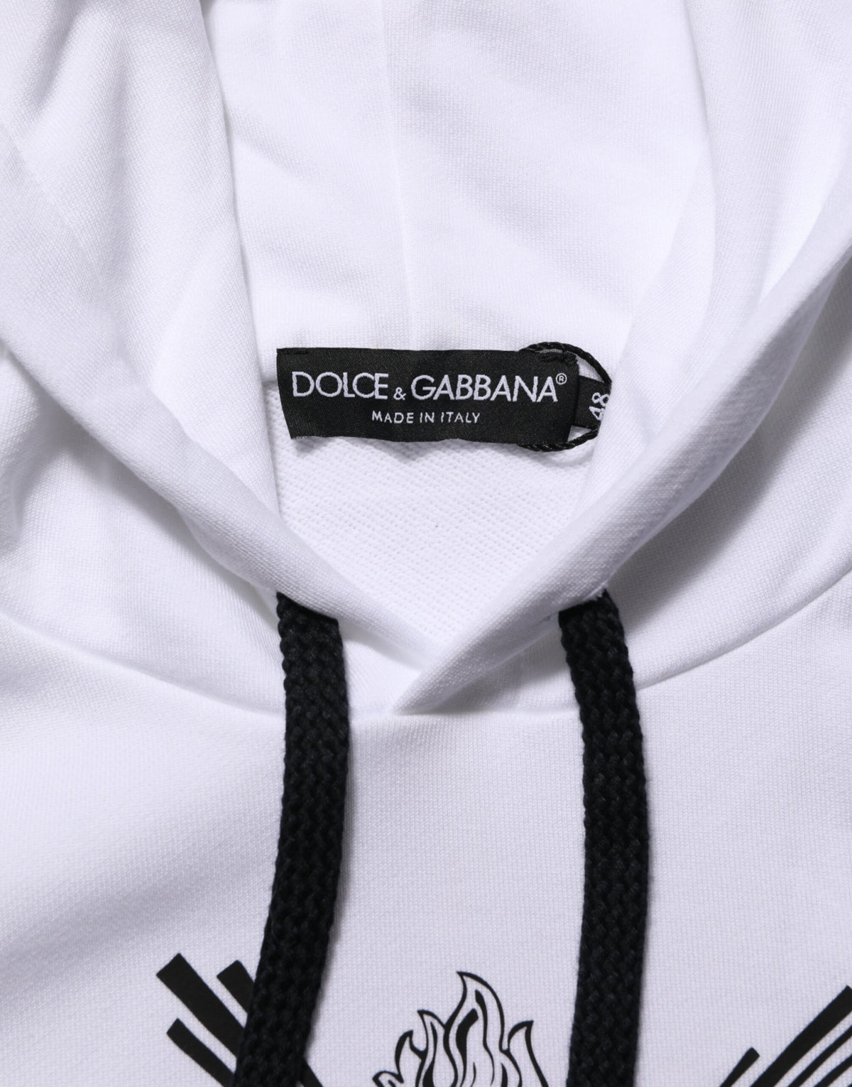 Dolce & Gabbana White Sacred Heart Hooded Sweatshirt Men's Sweater (Pre-Owned)