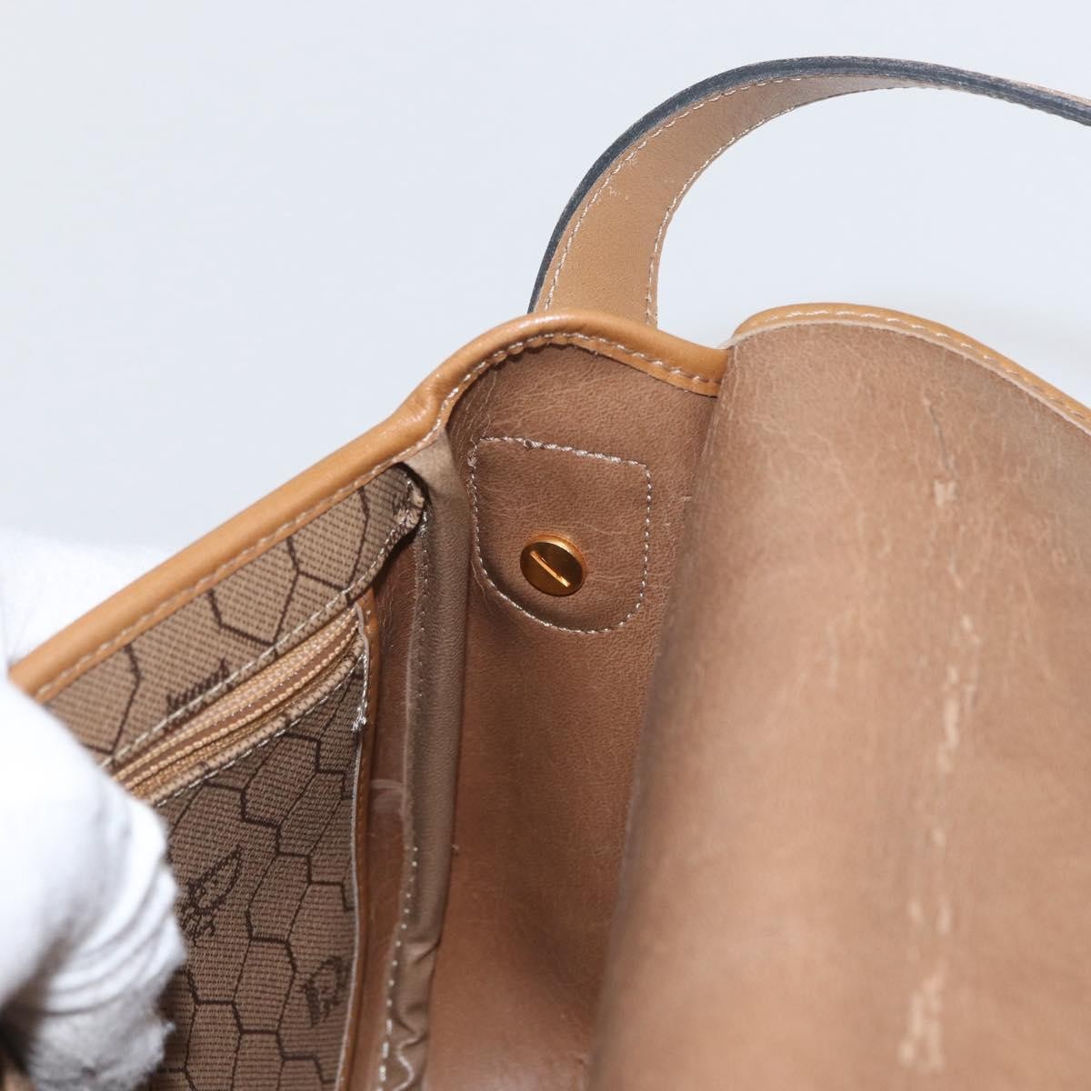 Christian Dior Vintage Honeycomb Canvas And Leather Beige Canvas Shoulder Bag Bag (Pre-Owned)