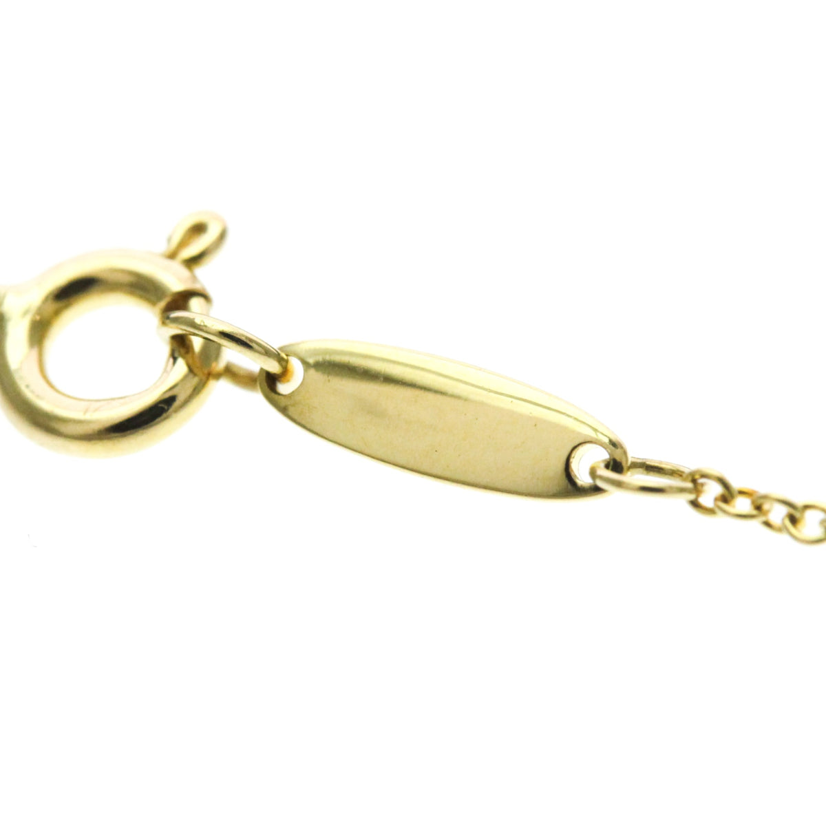 Tiffany & Co. Elsa Peretti Diamonds By The Yard Pendant 18K Rose Gold With Pear-Shaped Diamond Yellow Yellow_Gold Necklace Jewelry (Pre-Owned)