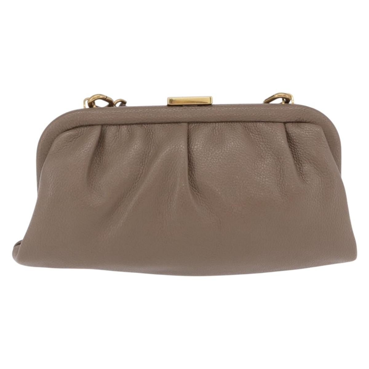 Balenciaga Cloud Clutch Leather Beige Leather Clutche & Pouche Bag (Pre-Owned)
