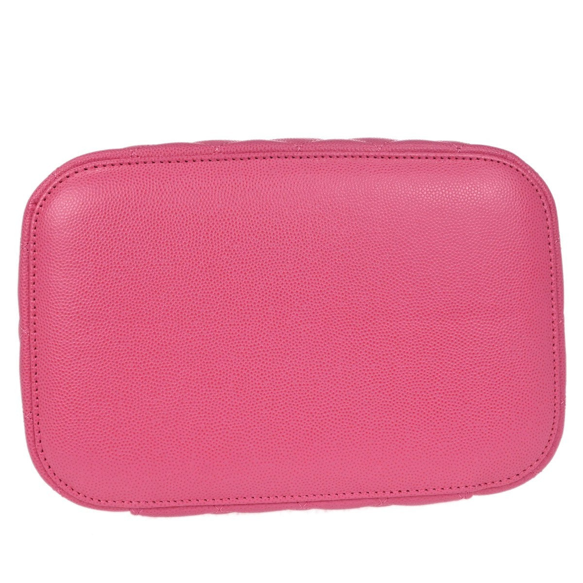 Chanel Vintage Timeless Cosmetic Case Caviar Pink Leather Handbag (Pre-Owned)